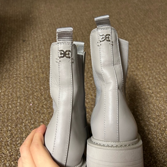 Sam Edelman Laguna Chelsea leather gray rainboots size 7 - Picture 3 of 4